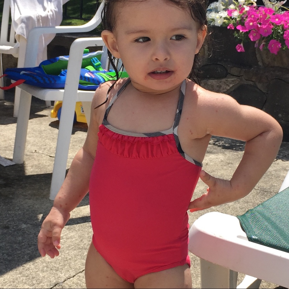 Burberry one piece swimming suit for girl